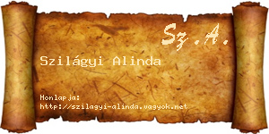 Szilágyi Alinda névjegykártya